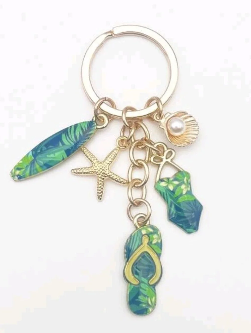 Beach Theme Bag Charm/ Keychain NEW